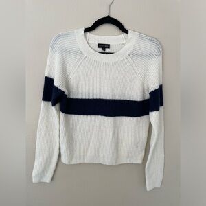 Size small, navy blue stripe sweater, super soft